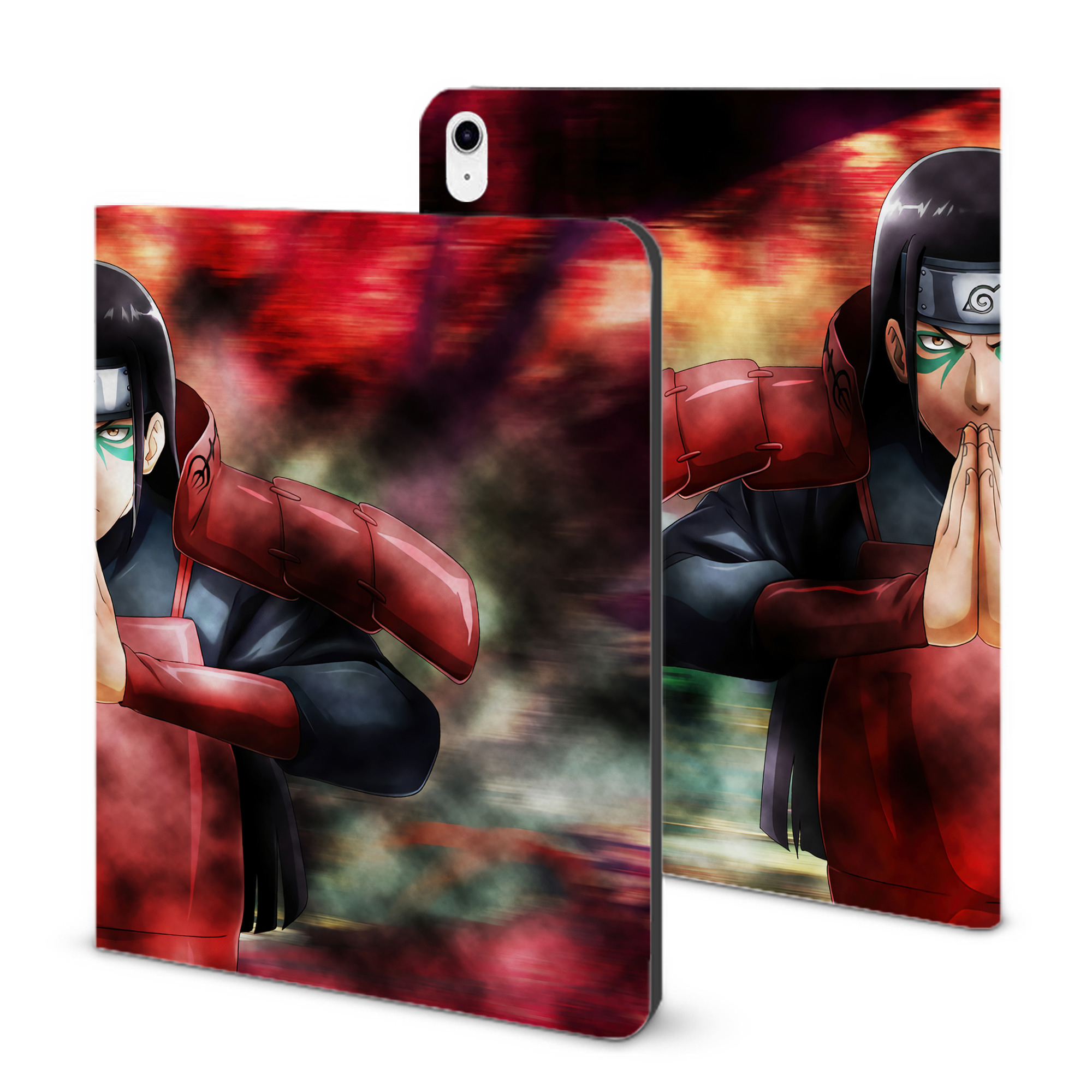 （画像用） NARUTO -ナルト- NARUTO -ナルト- 疾風伝 IPad ケース ブック型 PUレザー TPU 耐衝撃 軽量 薄型 ペン収納なし 全面保護 IPad 各モデル対応